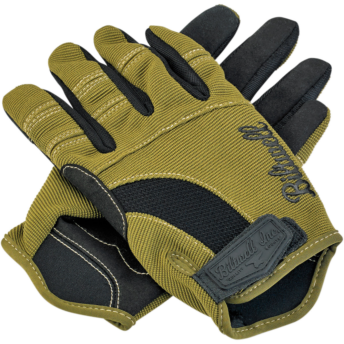 Biltwell #1501-0309-006 - Moto Gloves - Olive/Black - 2XL