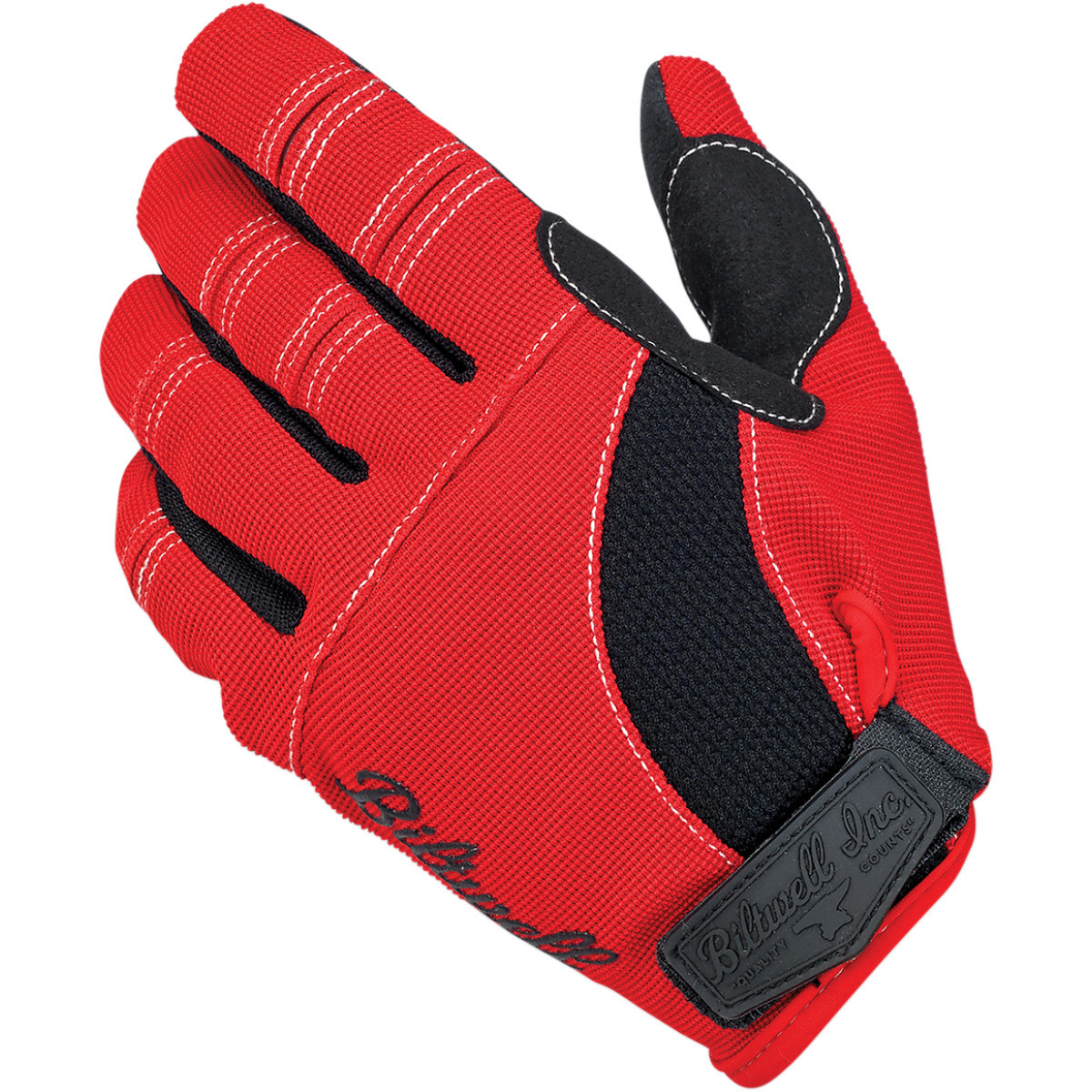 Biltwell #1501-0804-003 - Moto Gloves - Red/Black/White - Medium