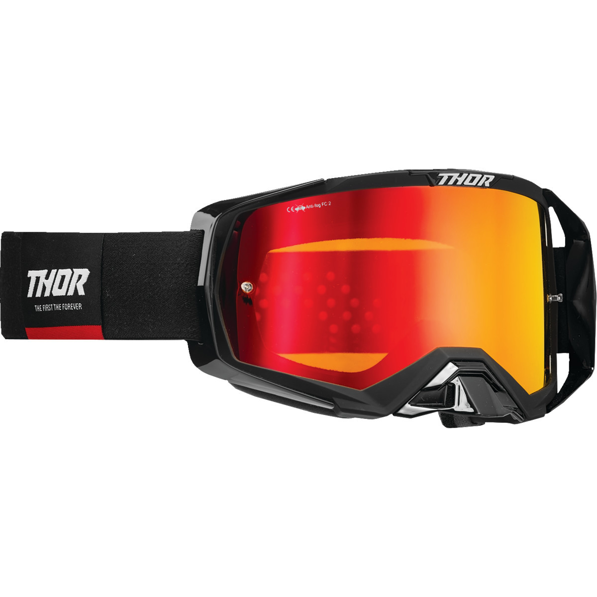 Thor - Activate Goggle - Black/Red - Iridium Mirror Lens
