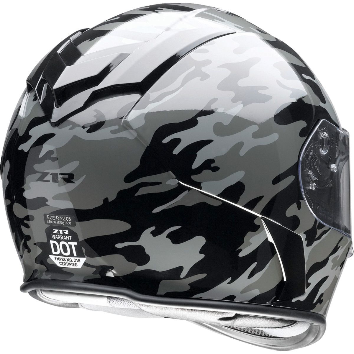 Z1R - Warrant Helmet - Camo - Black/Gray - Medium