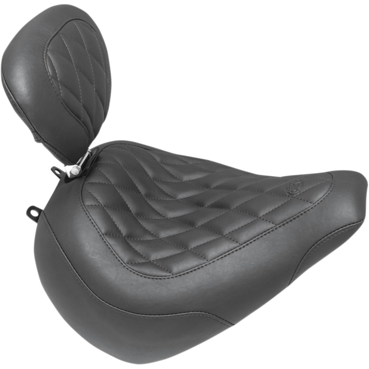 Mustang #83061 - Wide Tripper™ Seat - with Driver's Backrest - Diamond Stitch