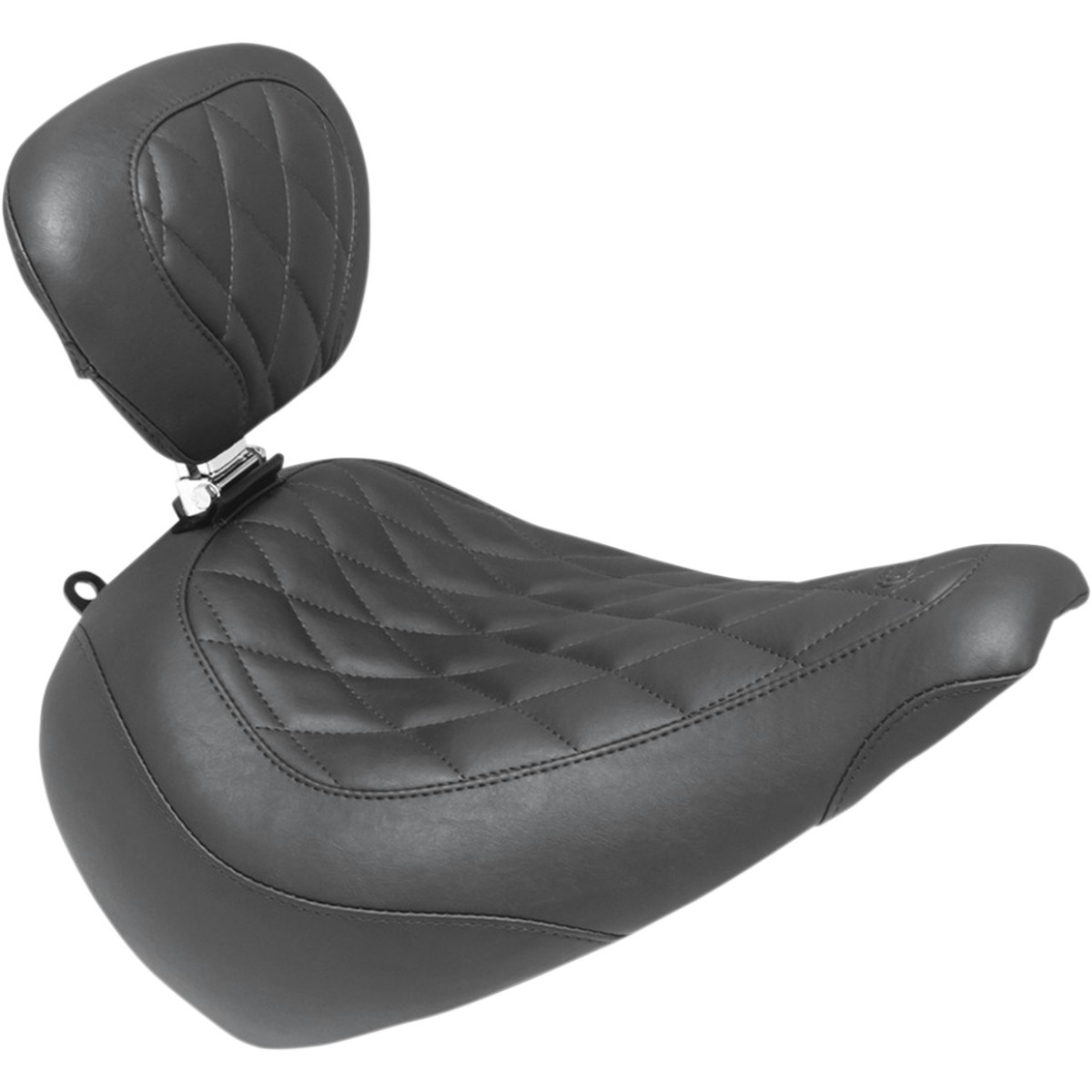 Mustang #83025 - Wide Tripper™ Seat - with Driver's Backrest - Diamond Stitching