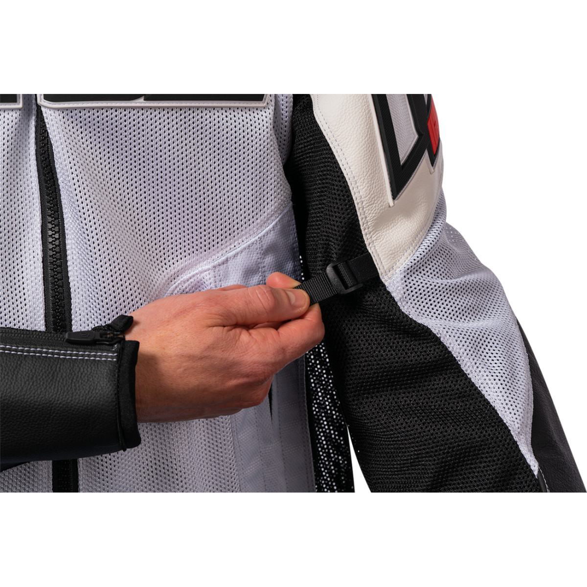 Icon - Mesh AF™ Leather Jacket - White - Small
