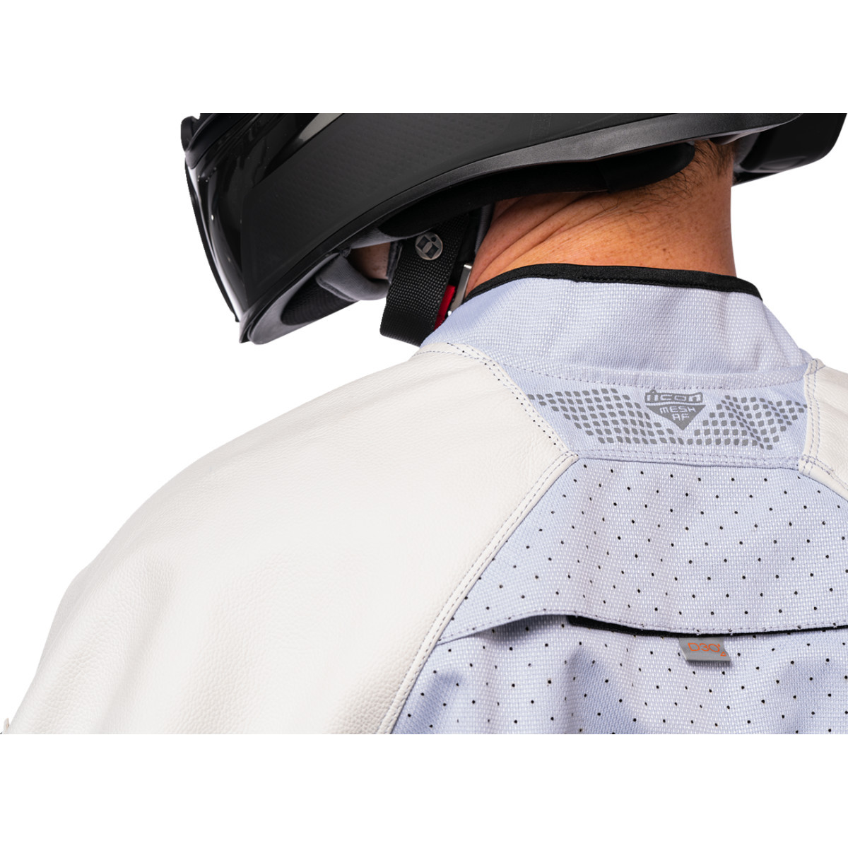 Icon - Mesh AF™ Leather Jacket - White - Small