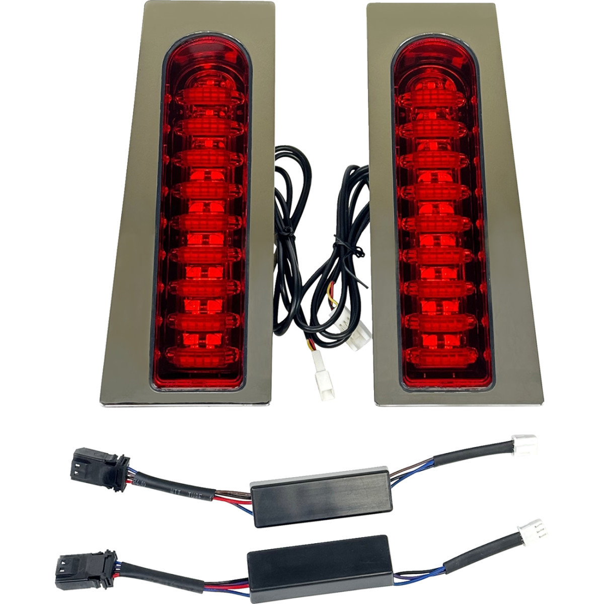 Custom Dynamics #PB-FILL-23-RC - ProBEAM® Auxiliary Fillerz® - Run/Brake/Turn - Red Lens - Chrome