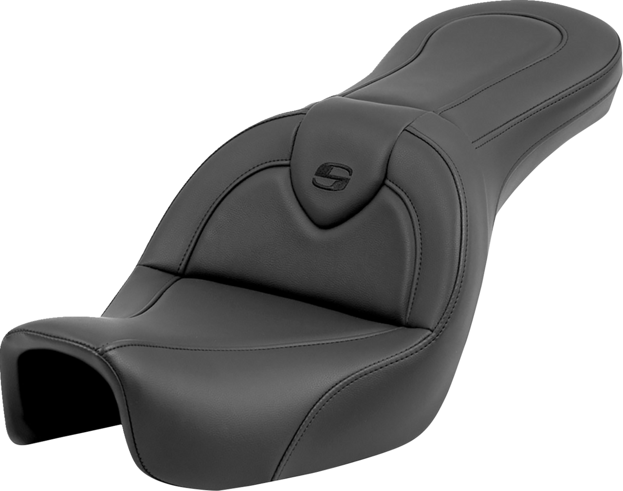 Saddlemen Roadsofa Seat - without Backrest - Black/Black Stitching - FXD '06-'17