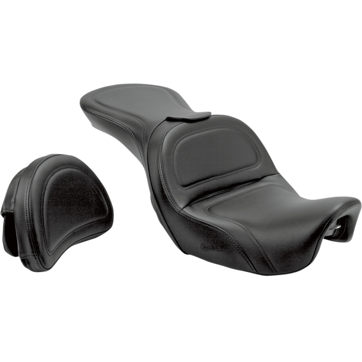 Saddlemen #806-04-0301 - Seat - Explorer™ - With Backrest - Stitched - Black - FLD/FXD '06-'17