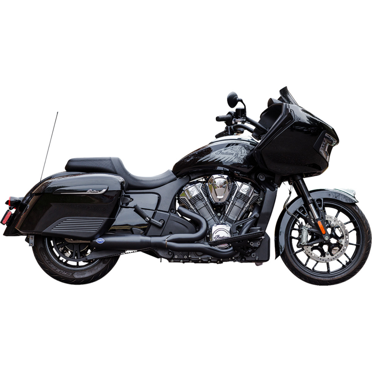 S&S Cycle #550-1084 - 2-into-1 Qualifier Exhaust System - Race Only - Black - Stainless Steel