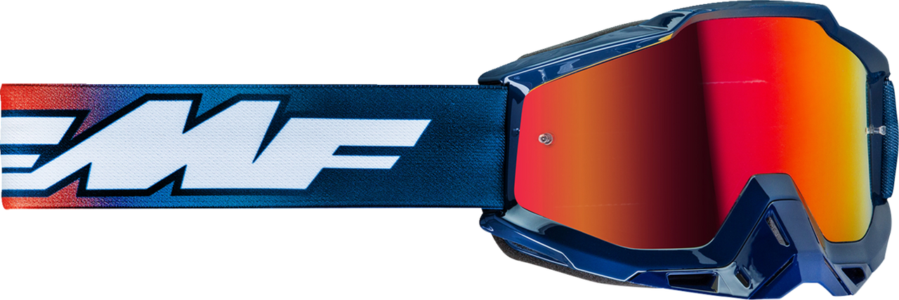 PowerBomb Goggles - Caselli - Blue/Orange/White - Red Mirror - Lutzka's Garage