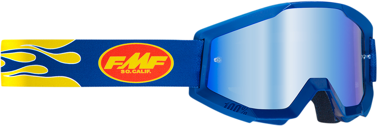 PowerCore Goggles - Flame - Navy - Blue Mirror - Lutzka's Garage