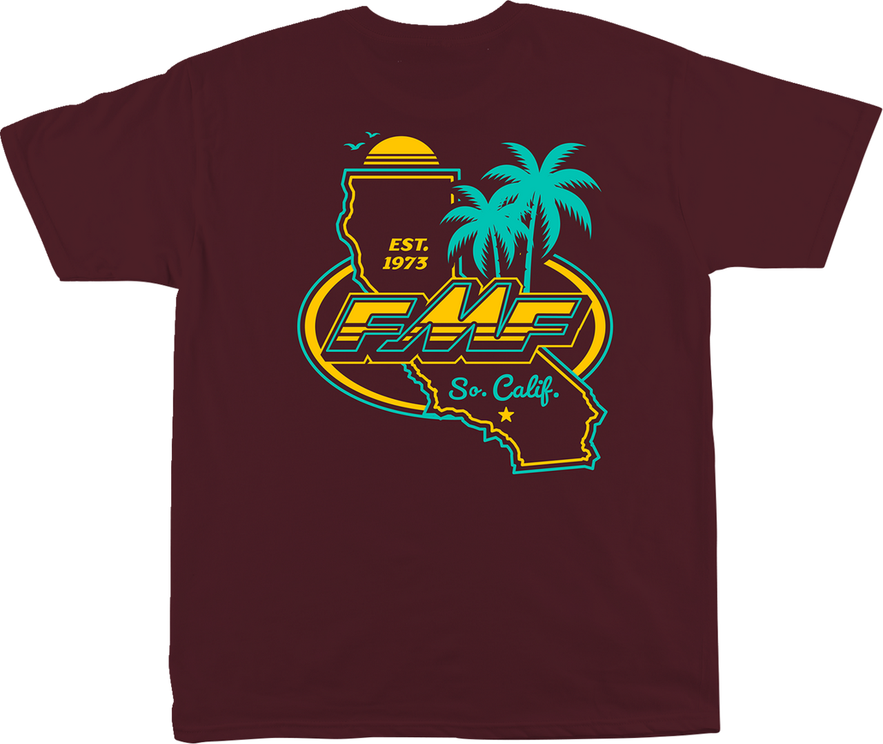 Golden Stay T-Shirt - Maroon - Medium - Lutzka's Garage