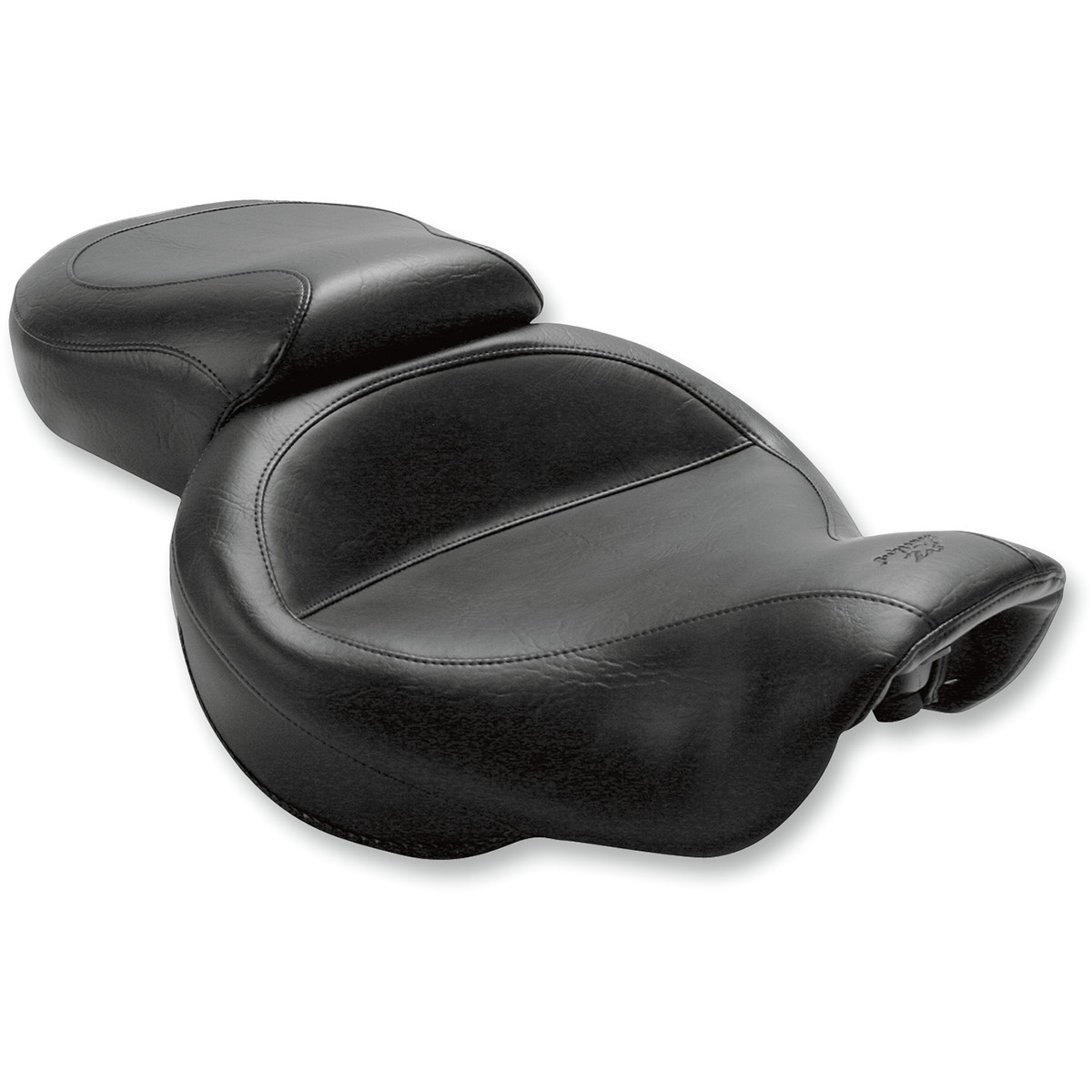 Mustang #75535 - Vintage Style Seat - Wide - Smooth - Black - Dyna