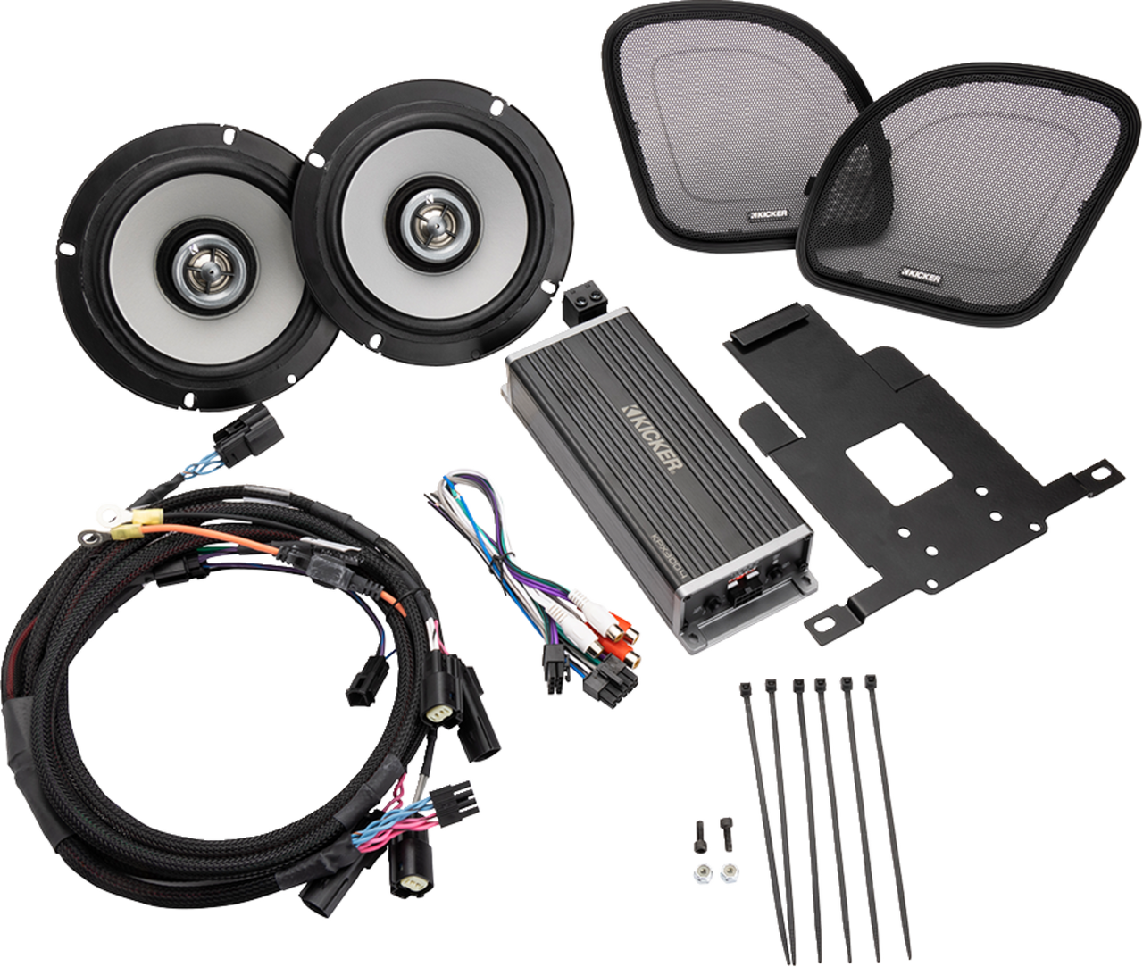 Kicker 6-1/2" Speaker/300 W Amplifier Kit - Road Glide