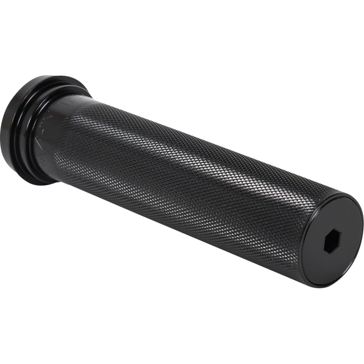 Thrashin Supply CO. #TSC-2704-1 - Throttle Tube - Knurled - 1" - TBW - Black