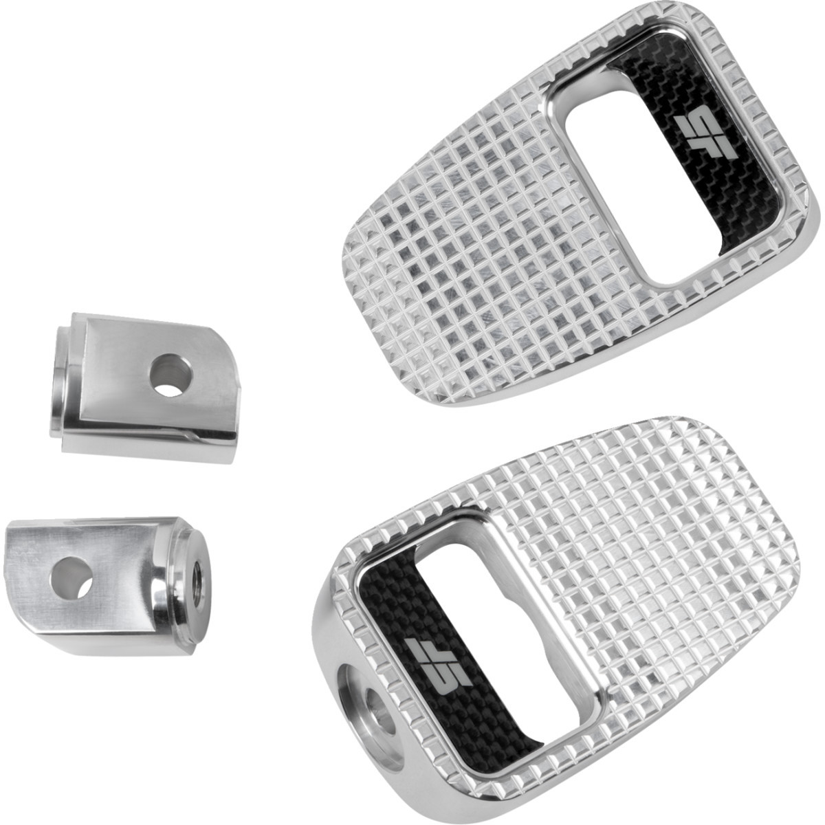 Slyfox #SF-904-02-2 - Foot Pegs - Silver Polished - Rear