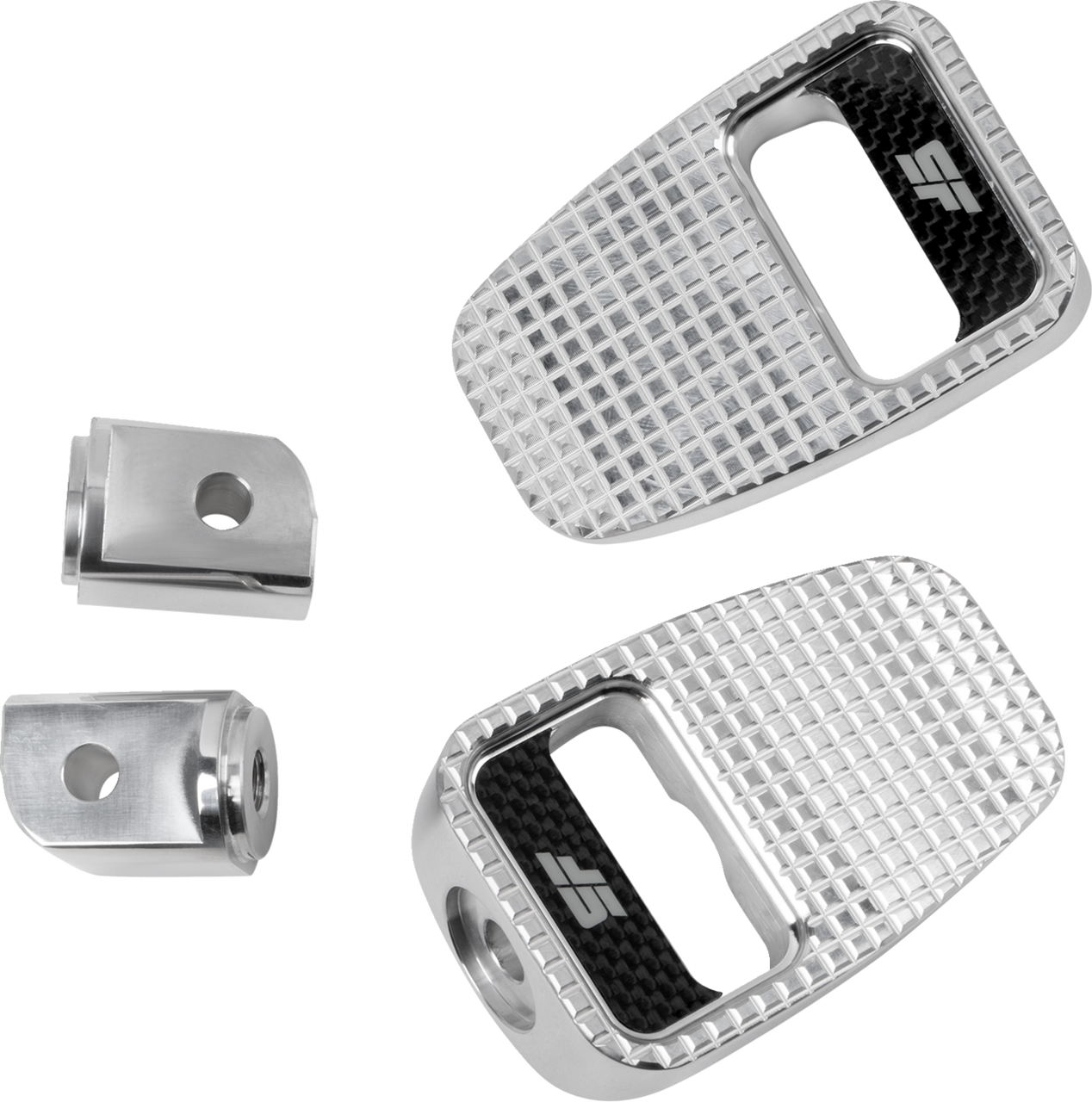 Slyfox #SF-904-02-2 - Footpegs - Silver Polished - Rear