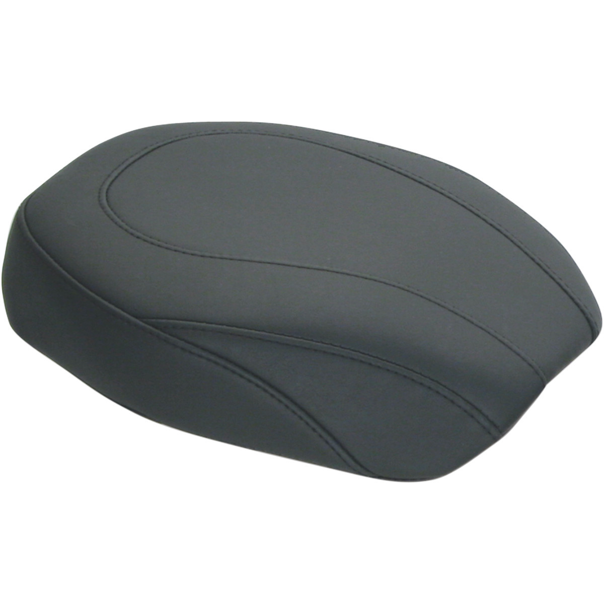Mustang #76701 - Wide Tripper Rear Seat - Plain - Black - Dyna '06-'17