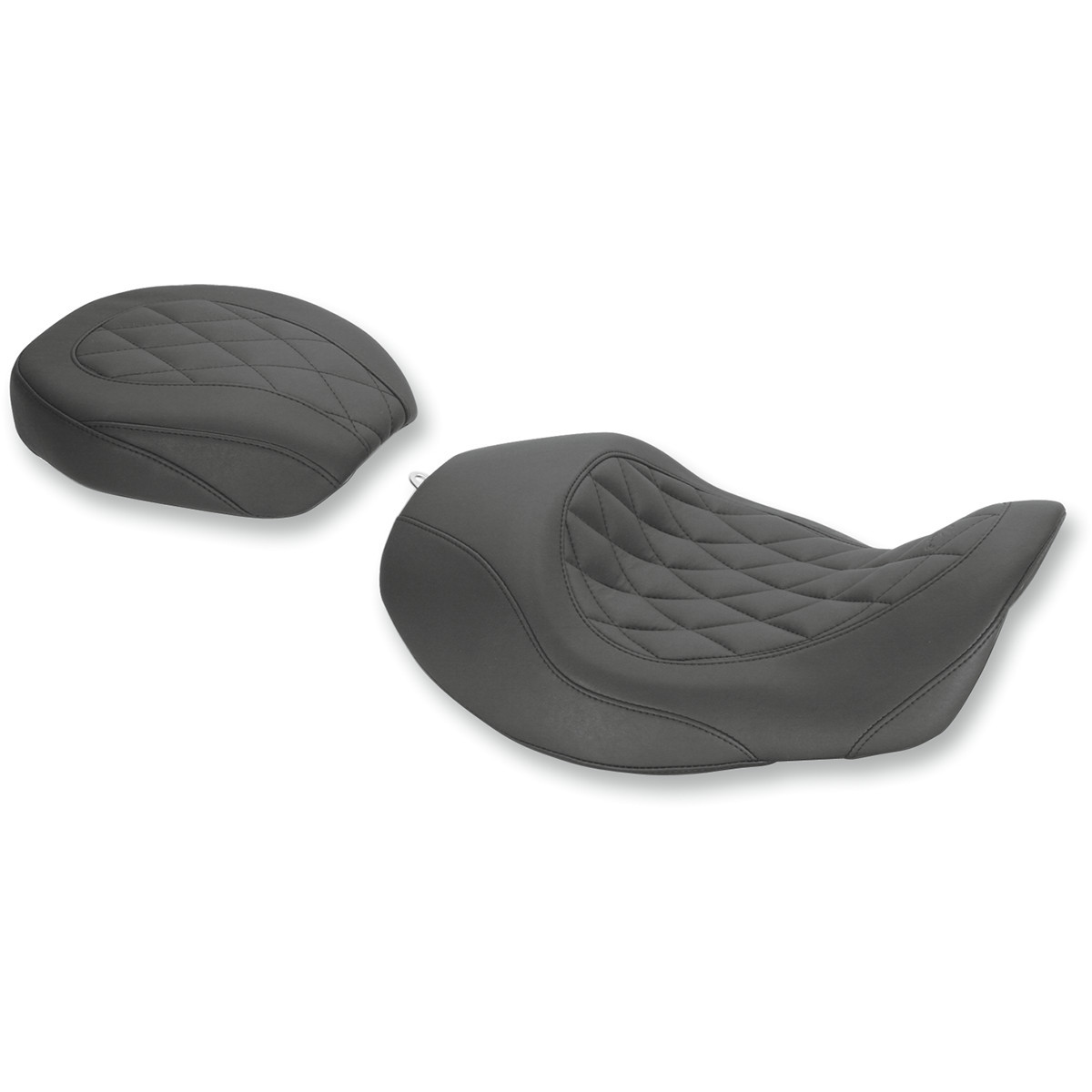 Mustang #76710 - Forward Wide Tripper Solo Seat - Diamond - Black - Dyna '06-'17