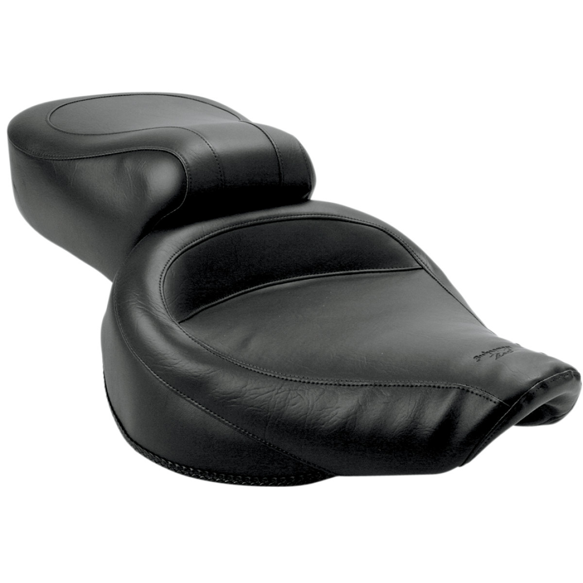Mustang #75680 - Vintage Style Seat - Wide - Smooth - Black - Dyna
