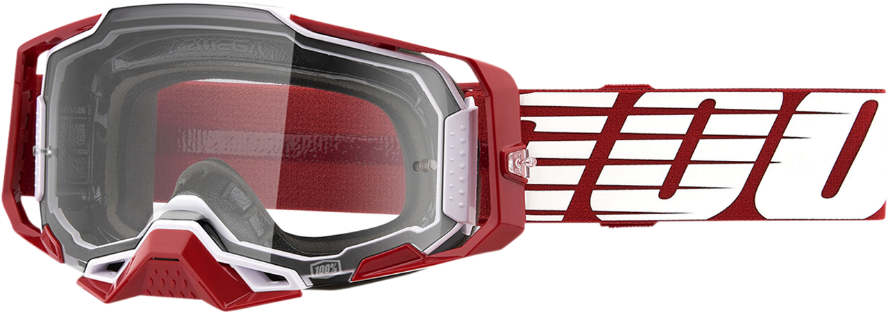 Armega Goggles - Oversized Deep Red - Clear - Lutzka's Garage