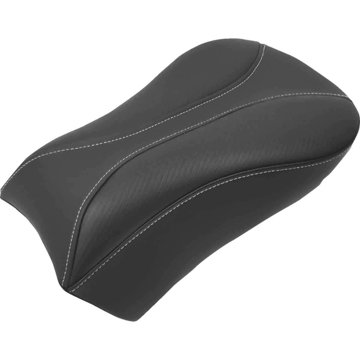 Saddlemen #806-04-0162 - Dominator Pillion Pad - Standard Reach - Black w/ Gray Stitching - FL/FX '06-'17
