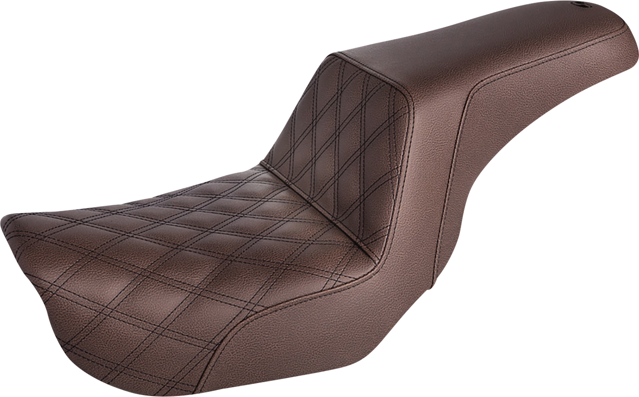 Step Up Seat - Lattice Stitched - Brown - FXD