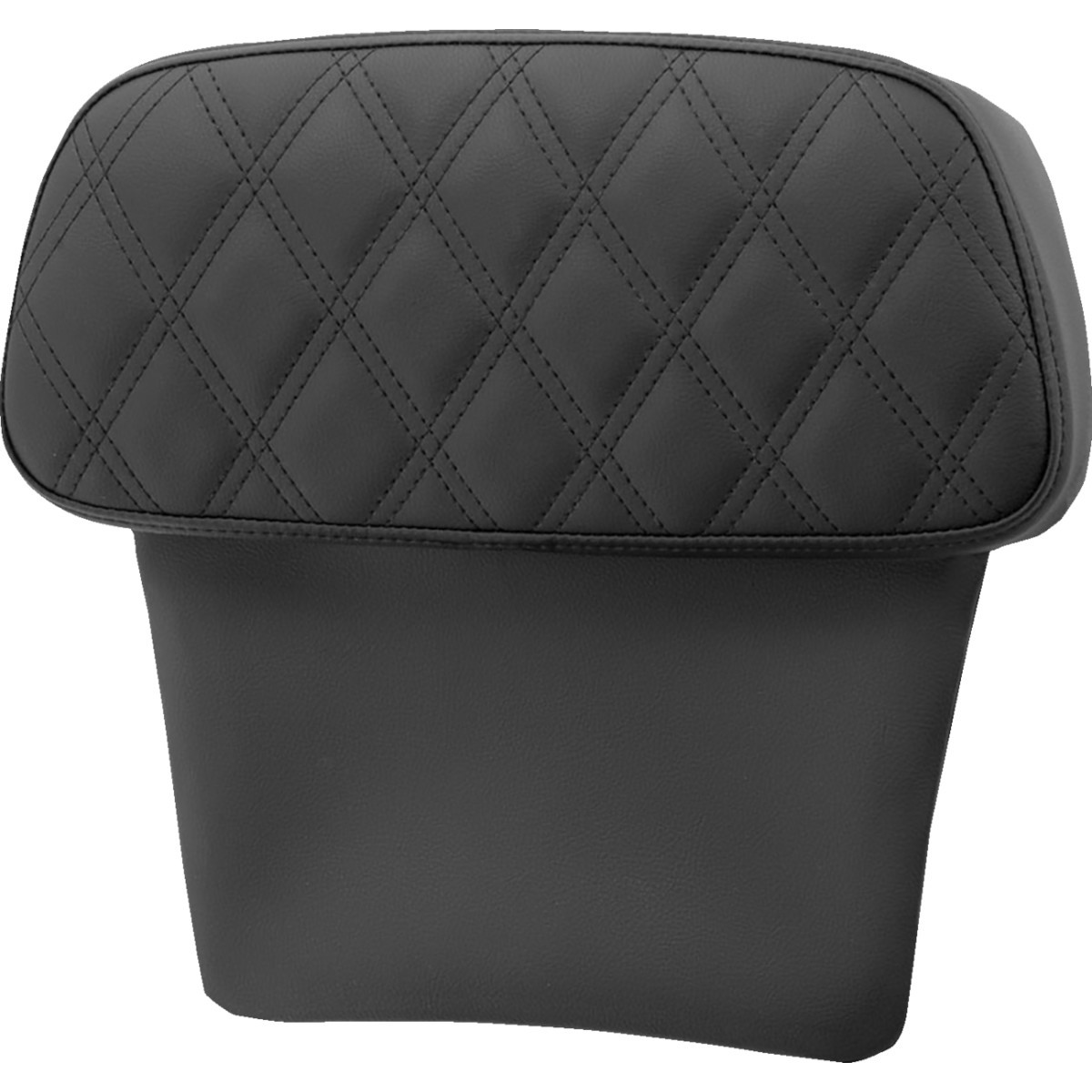 Saddlemen #814-07-CPACK-SU - Chopped Tour Pak Backrest Pad - Step-Up - Black w/ Black Lattice Stitch - FLT/FLH '14-'23