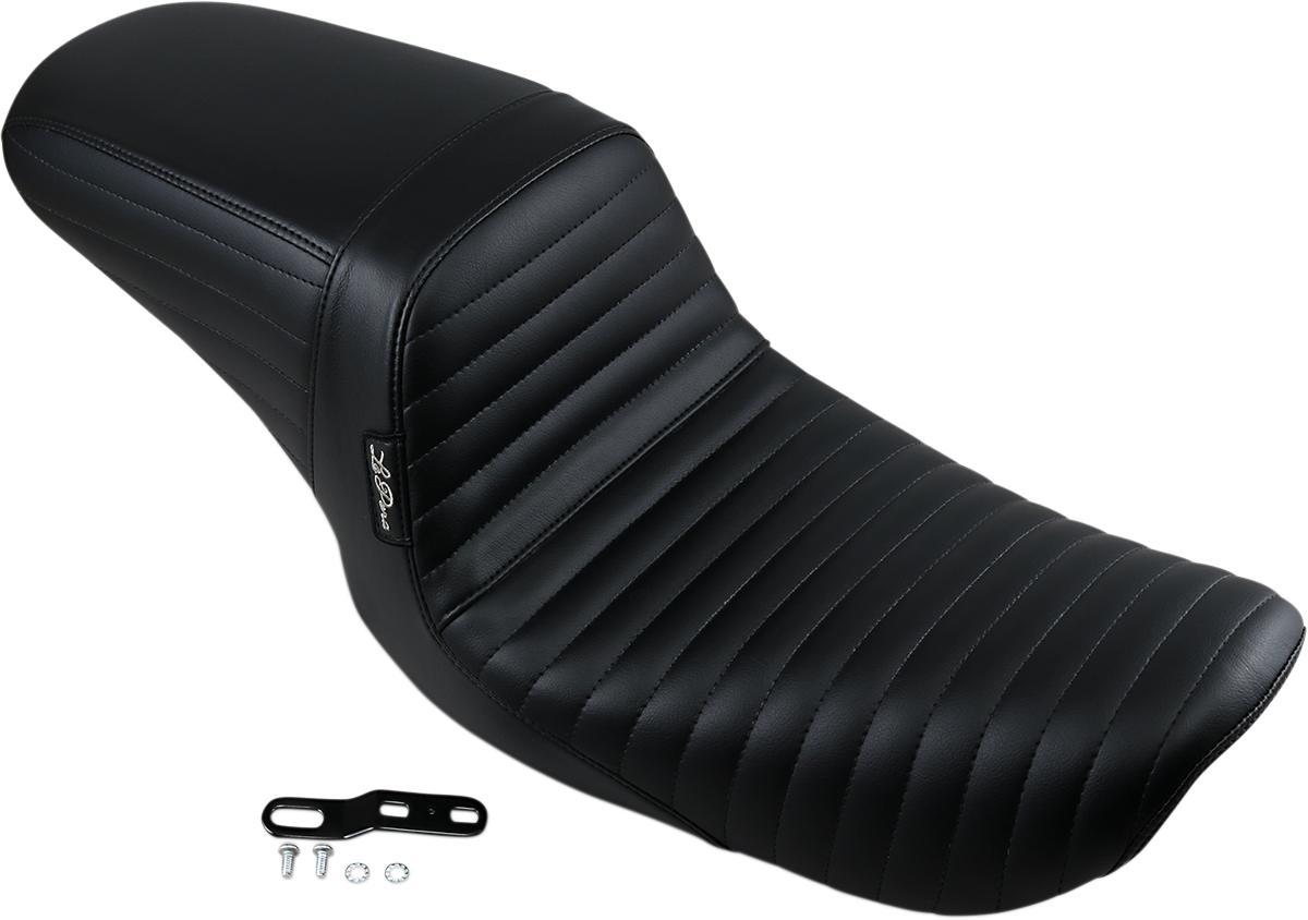 Le Pera #LN-591PT - Kickflip Seat - Pleated - Black - FXD '96-'03