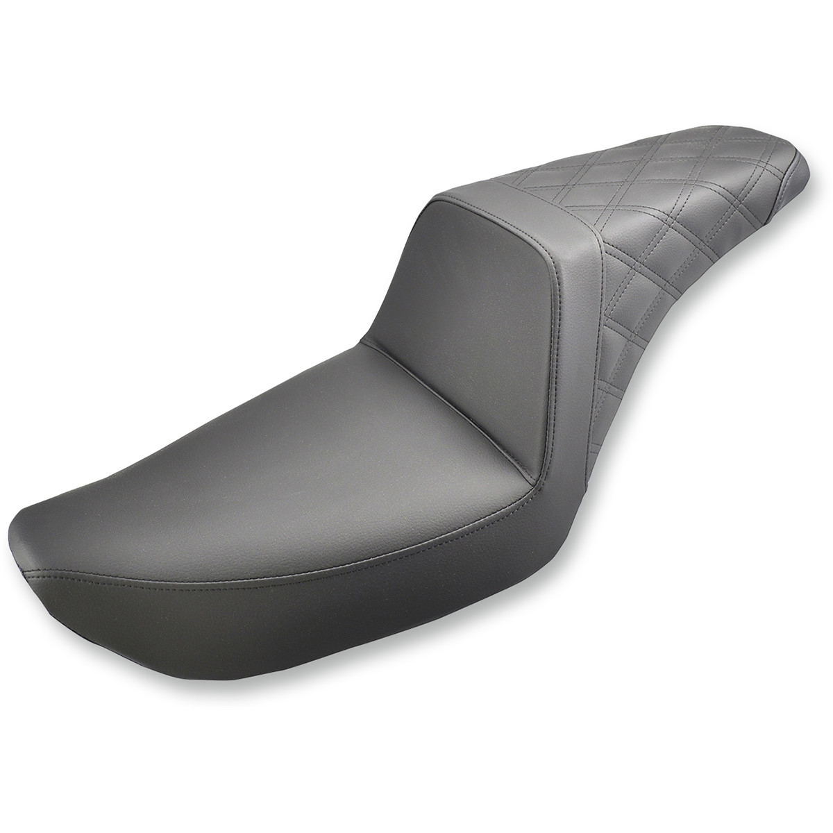 Saddlemen #804-04-173 - Step-Up Seat - Rear Lattice Stitched - Black - Dyna