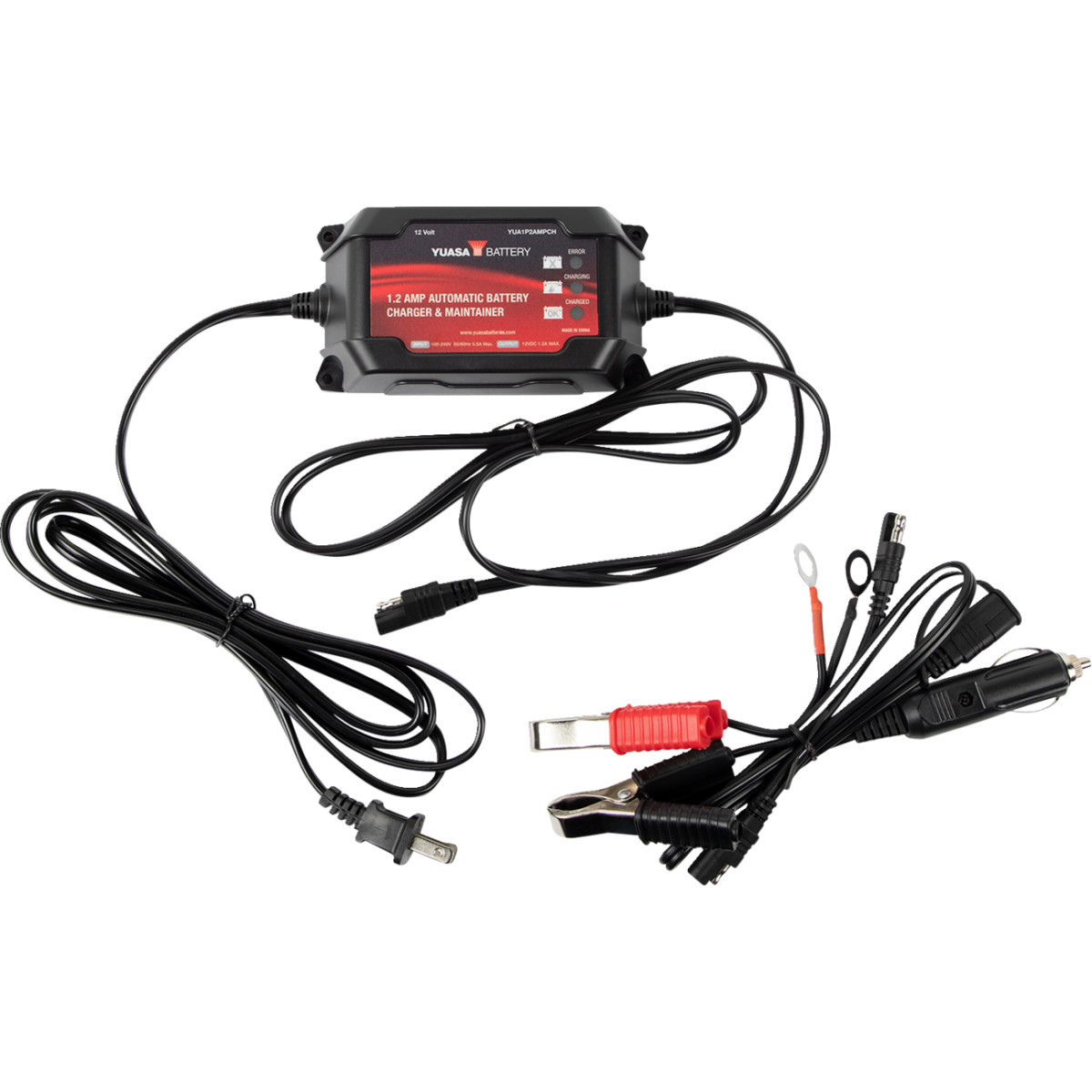 Yuasa #YUA1P2AMPCH - Battery Charger/Maintainer - Automatic - 1.2 Amp/12 V