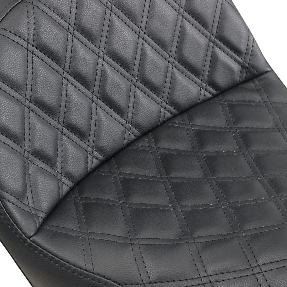 Saddlemen #806-04-030LS - Explorer Seat - With Backrest - Lattice Stitched - Black - FXD