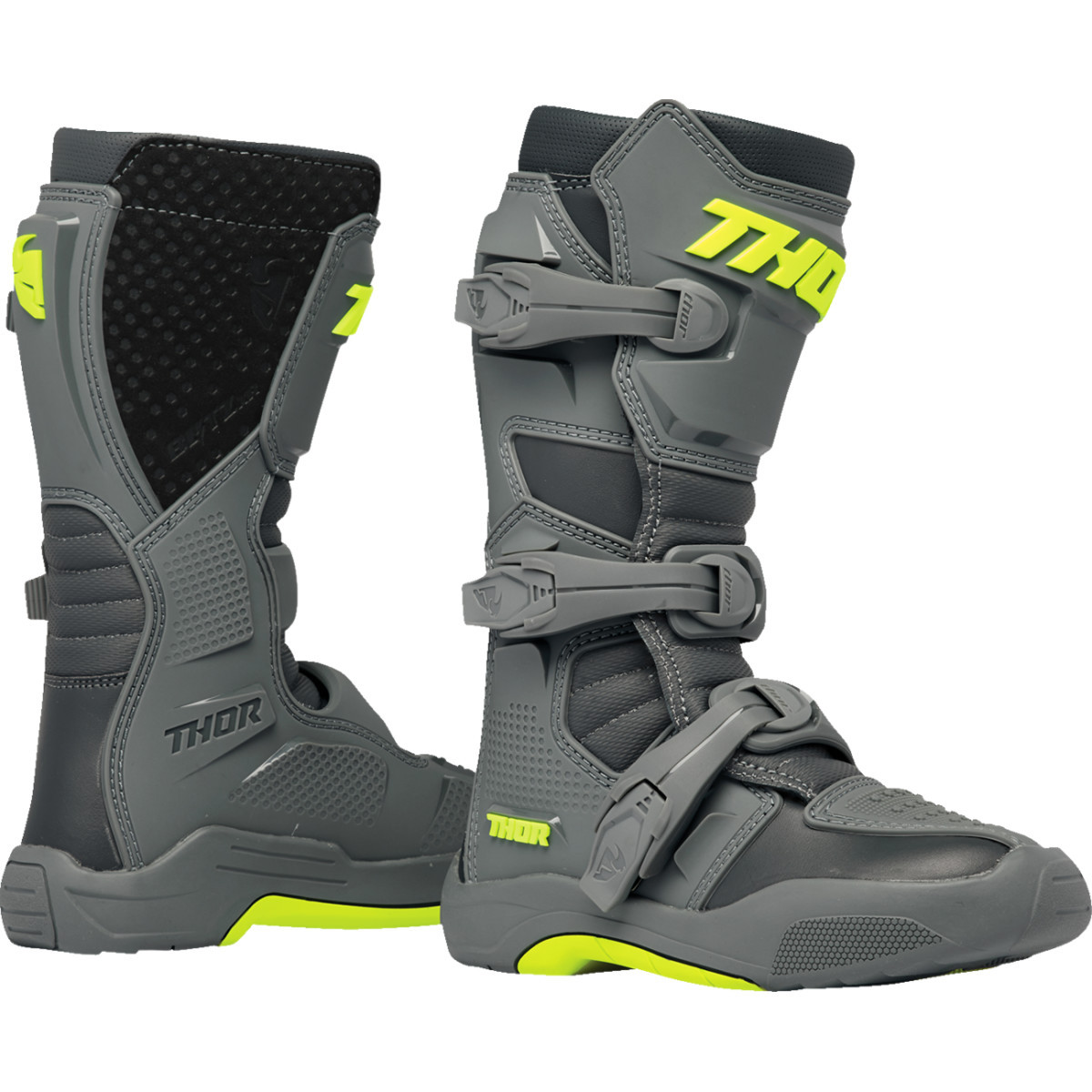 Thor - Youth Blitz XR Boots - Gray/Charcoal - US 1