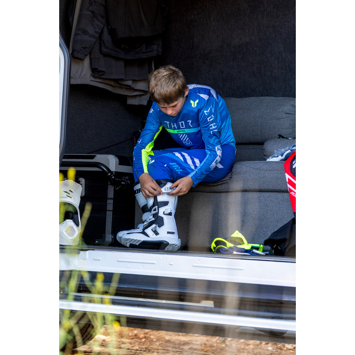 Thor - Youth Blitz XR Boots - White/Black - US 4
