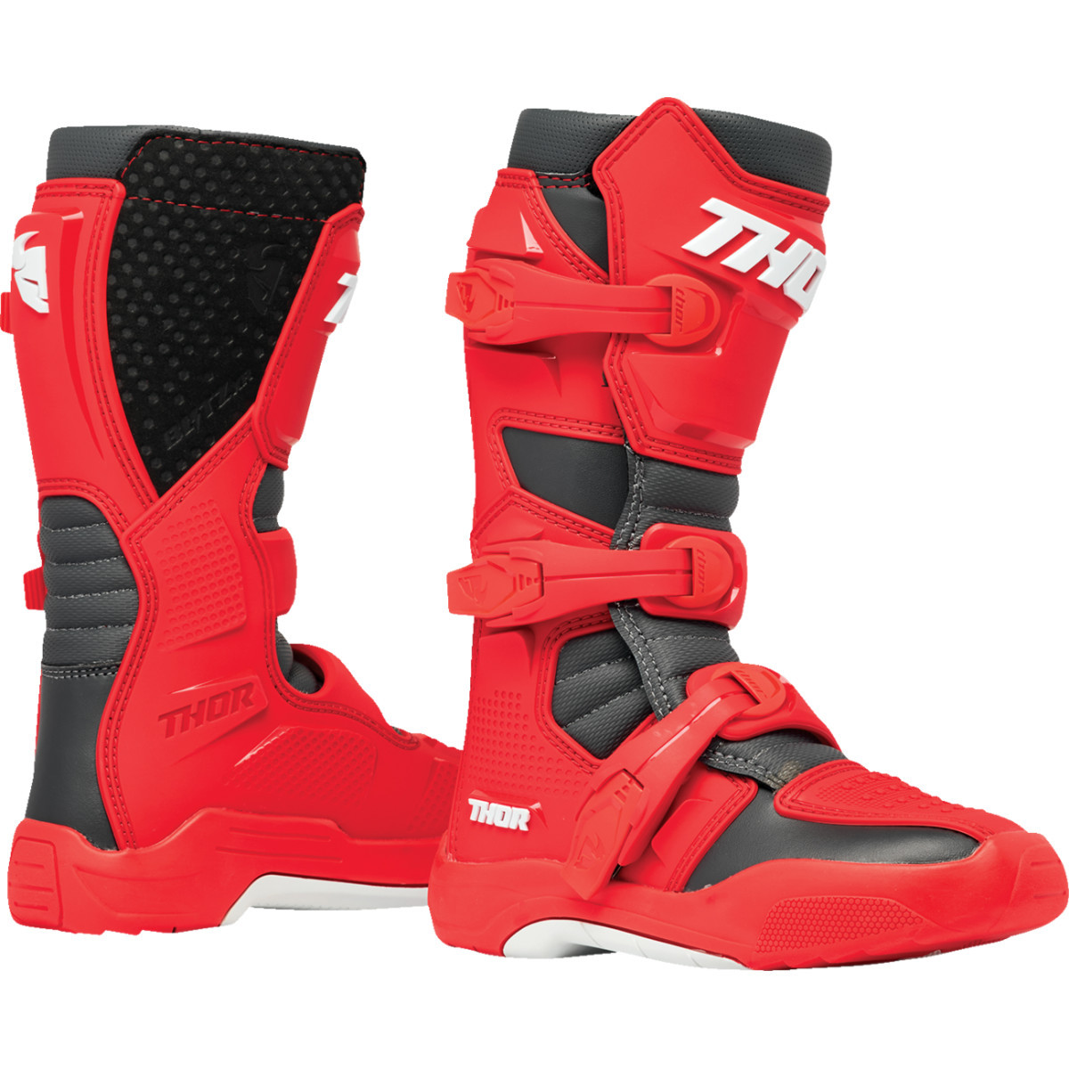 Thor - Youth Blitz XR Boots - Red/Charcoal - US 3