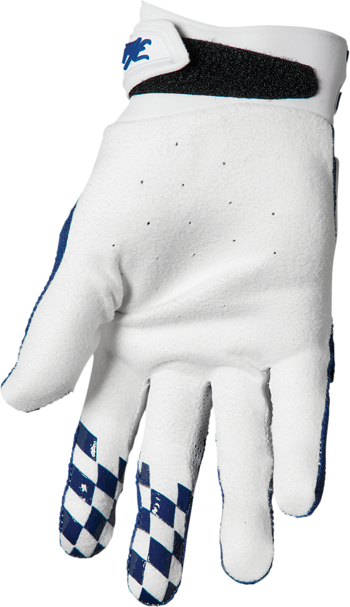 Hallman Digit Gloves - White/Navy - Small - Lutzka's Garage