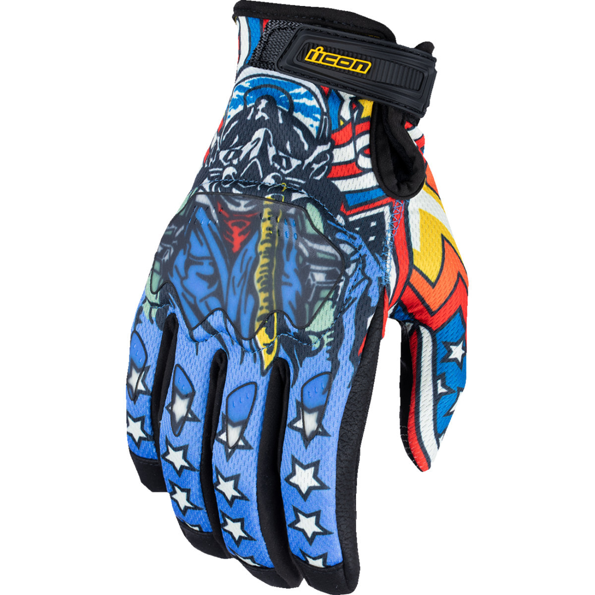 Icon - Hooligan™ CE Flyboy Gloves - Blue - Small