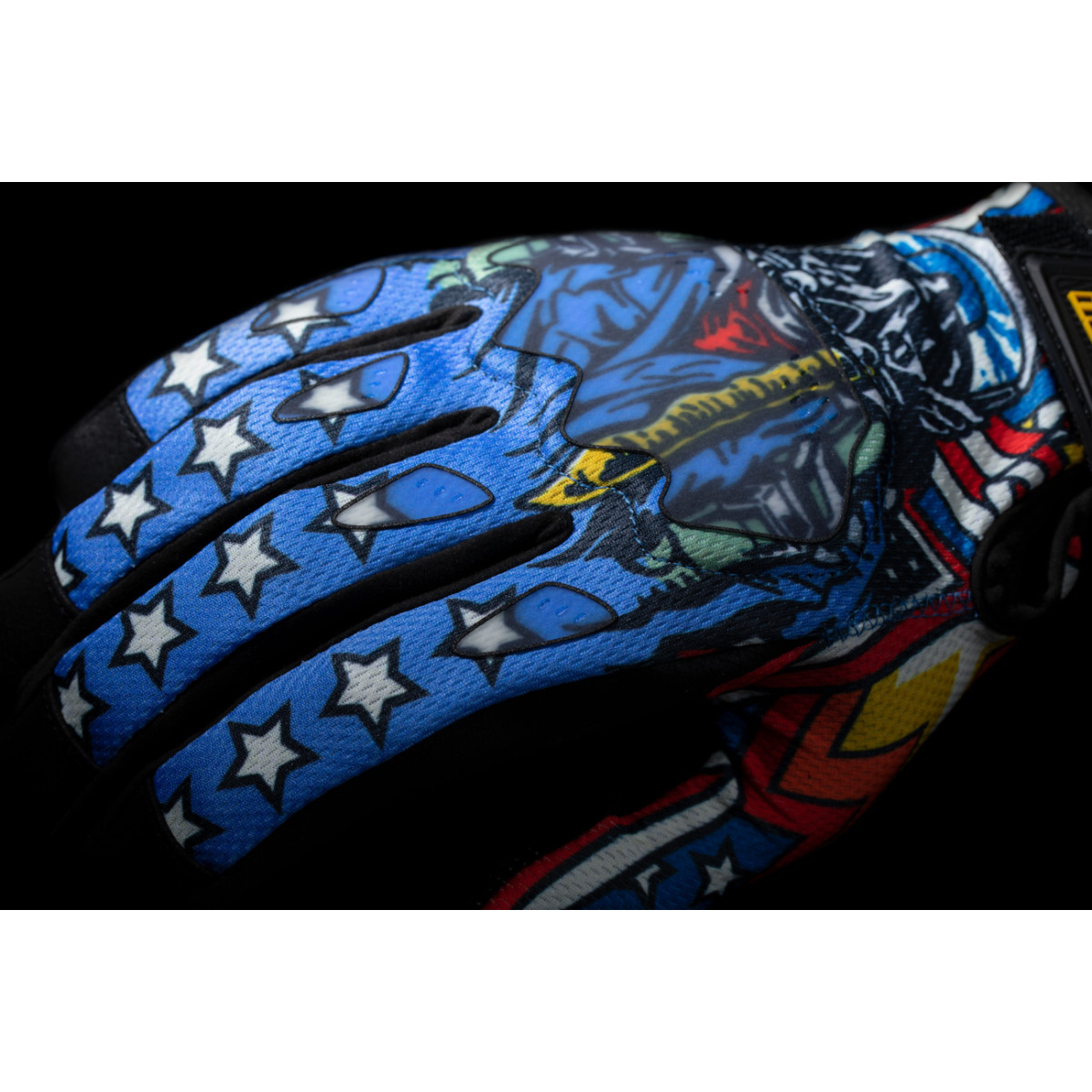 Icon - Hooligan™ CE Flyboy Gloves - Blue - 3XL