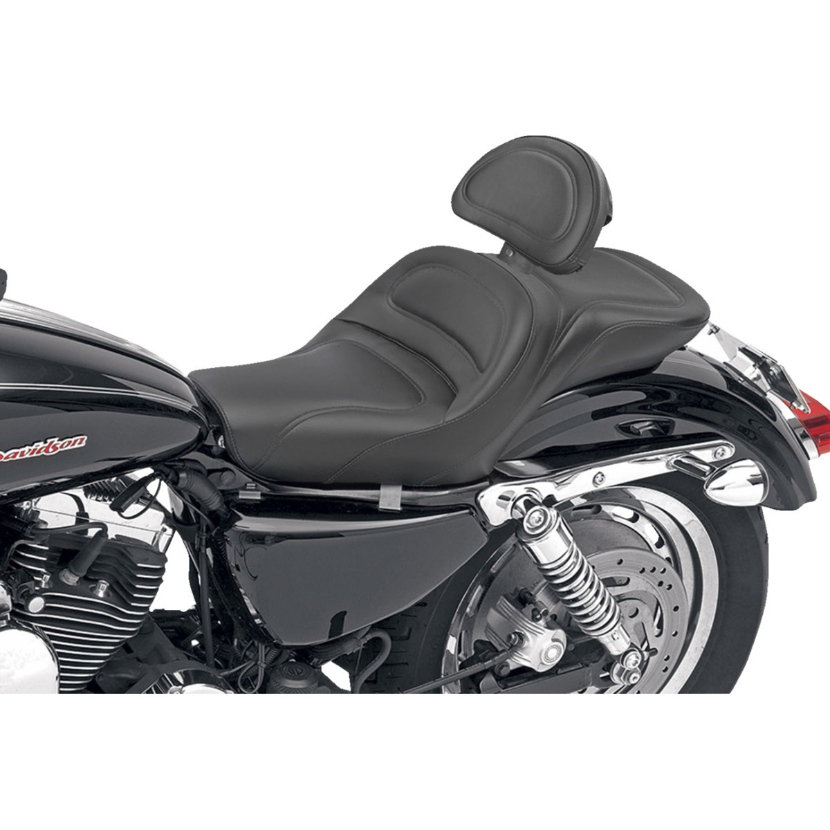 Saddlemen #807-03-030 - Seat - Explorer™ - With Backrest - Stitched - Black - XL '04-'20