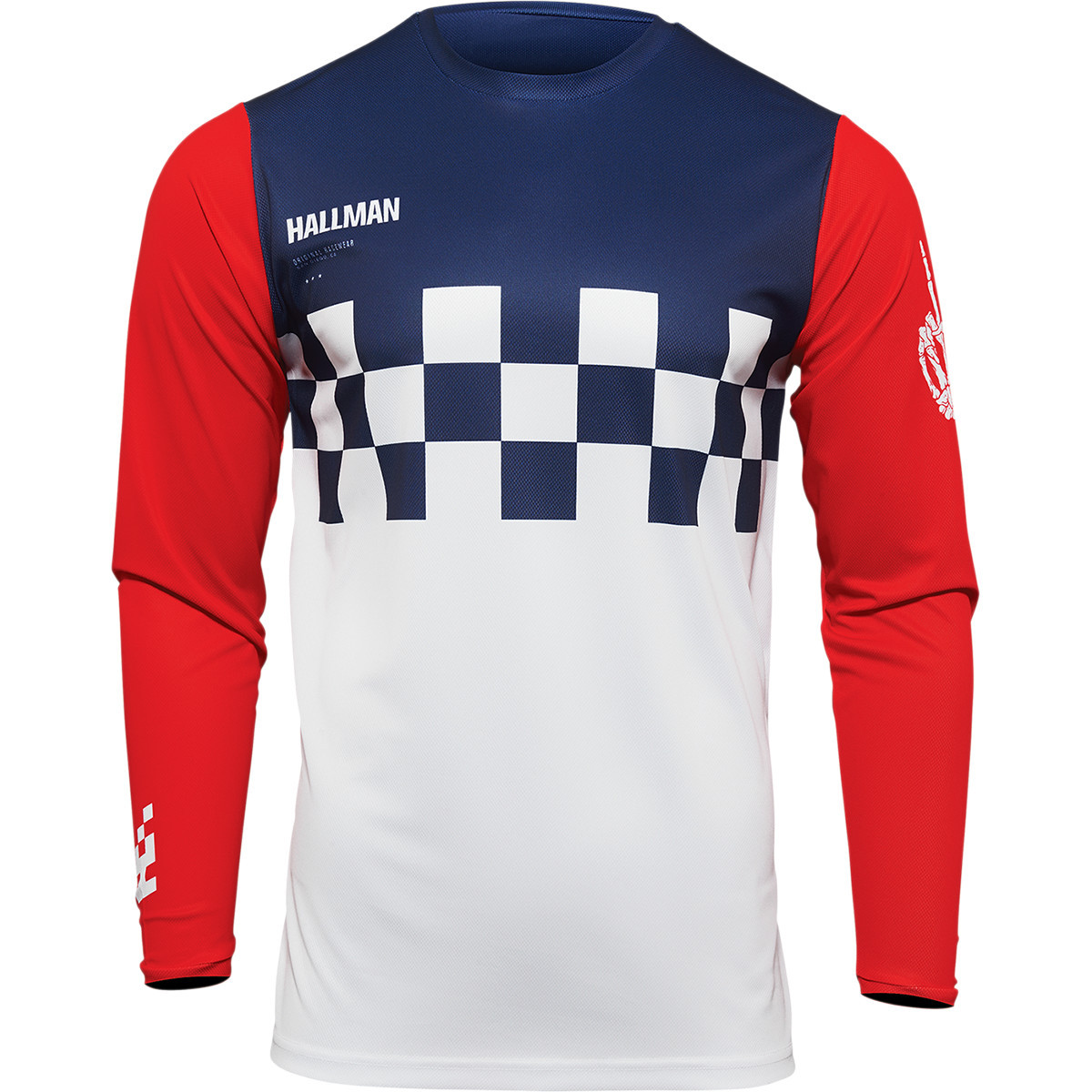 Thor - Hallman Differ Cheq Jersey - White/Red/Blue - Medium