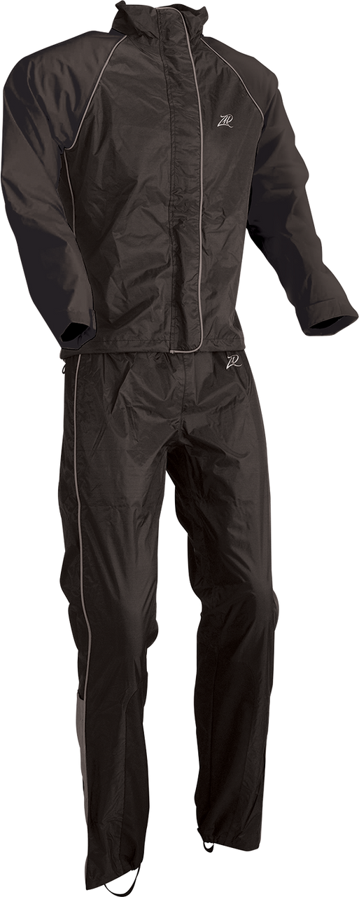 Womens 2-Piece Rainsuit - Black - XS - Lutzka's Garage