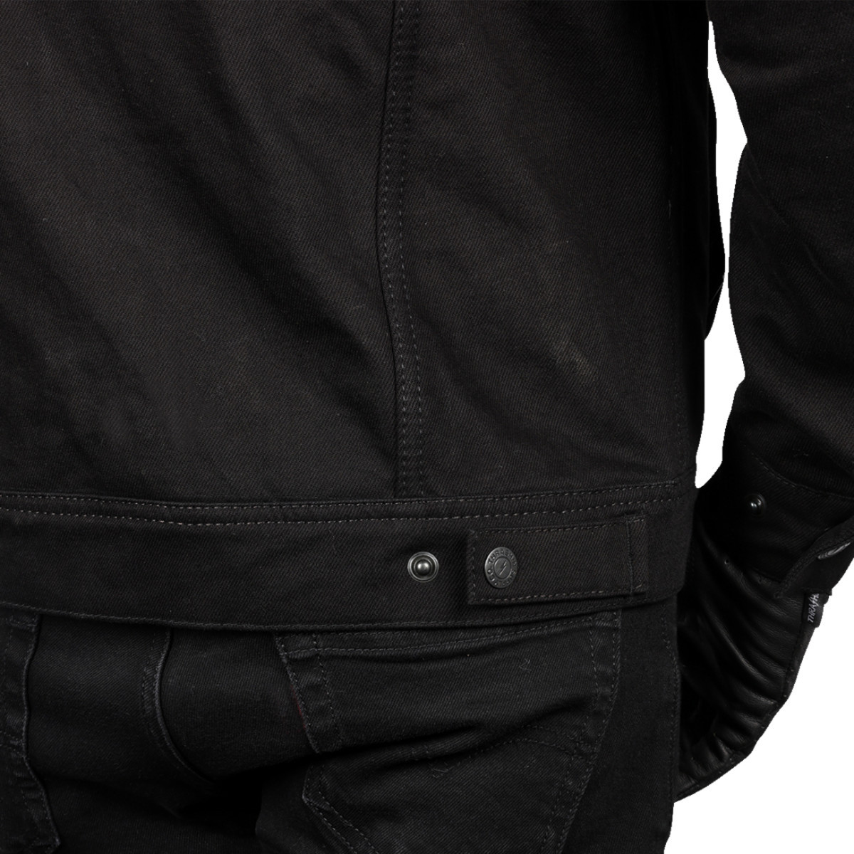 Thrashin Supply CO. #TMJ-10-09 - Highway v2 Denim Riding Jacket - Black - Medium