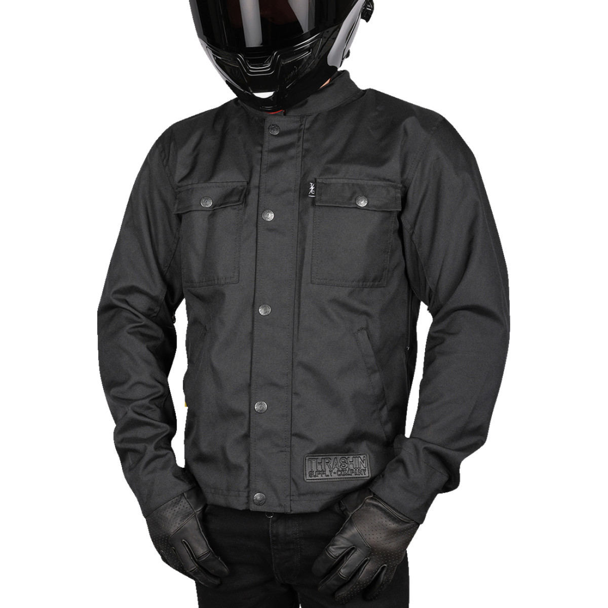 Thrashin Supply CO. #TMJ-09-09 - Atlas v2 Riding Jacket - Black - Medium