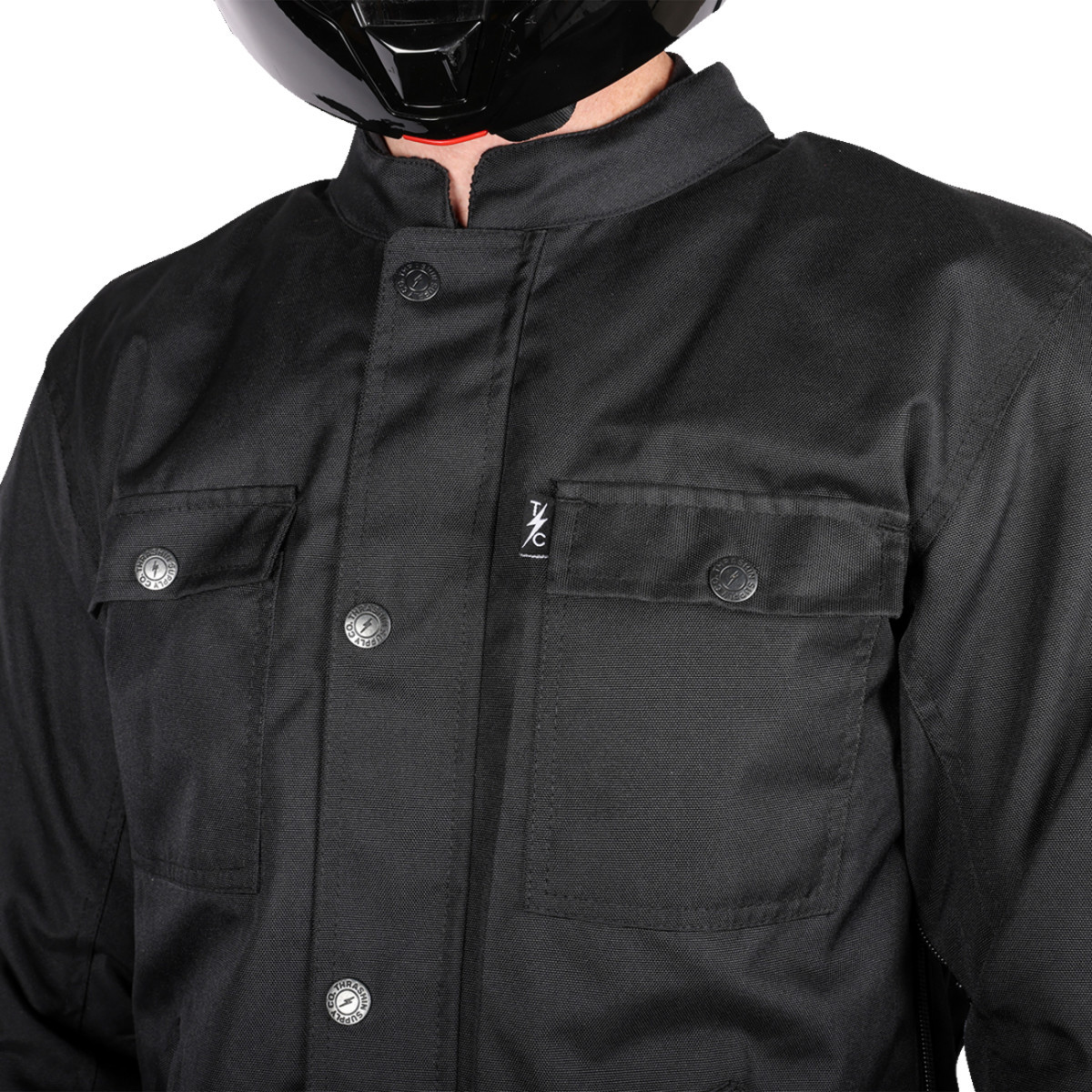 Thrashin Supply CO. #TMJ-09-10 - Atlas v2 Riding Jacket - Black - Large
