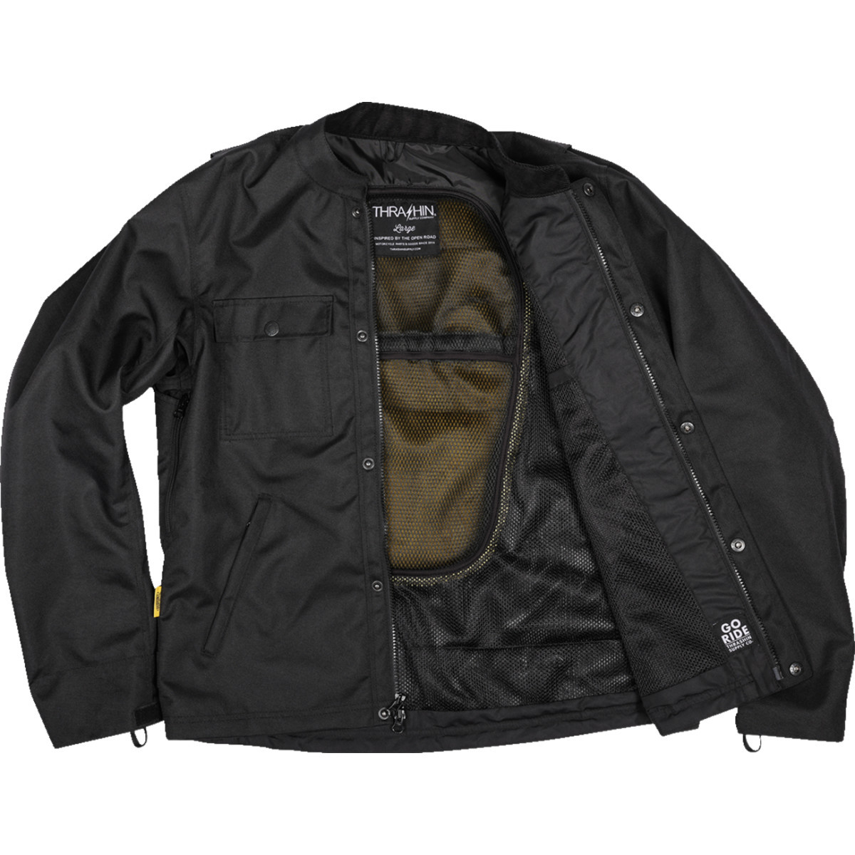 Thrashin Supply CO. #TMJ-09-10 - Atlas v2 Riding Jacket - Black - Large
