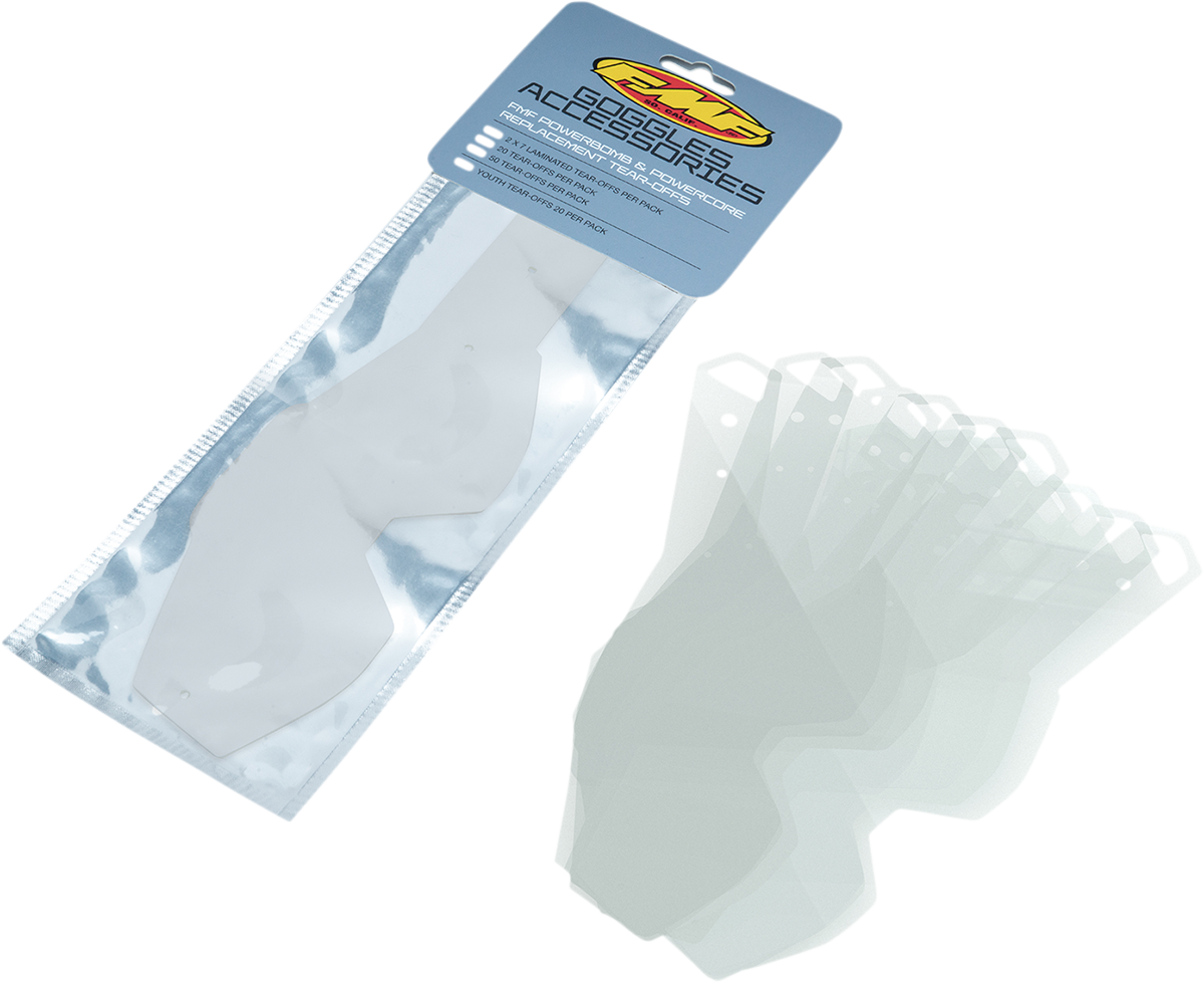 Fmf Youth PowerBomb/PowerCore Tear-Offs - Standard - 20 Pack