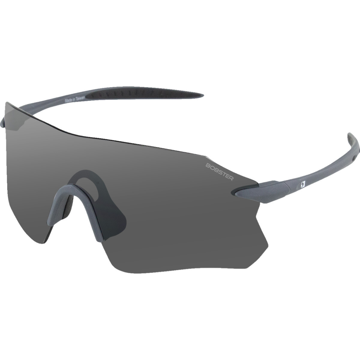 Bobster #BAER01 - Aero Sunglasses - Matte Gray - Smoke Silver Mirror Lens