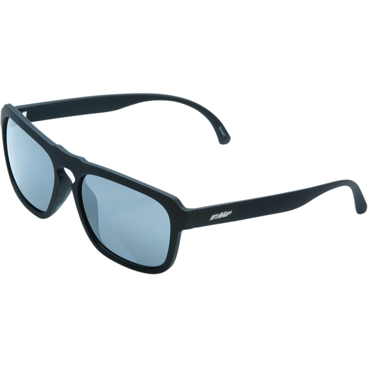 FMF #F-61508-252-01 - Emler Sunglasses - Matte Black - Silver Mirror Lens