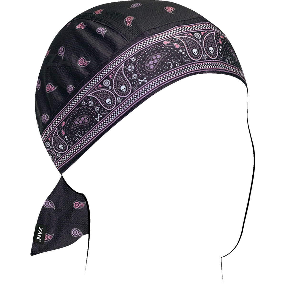 ZAN Headgear #ZM019 - Flydanna® Polyester Micromesh - Classic Bandanna - Pink/Purple