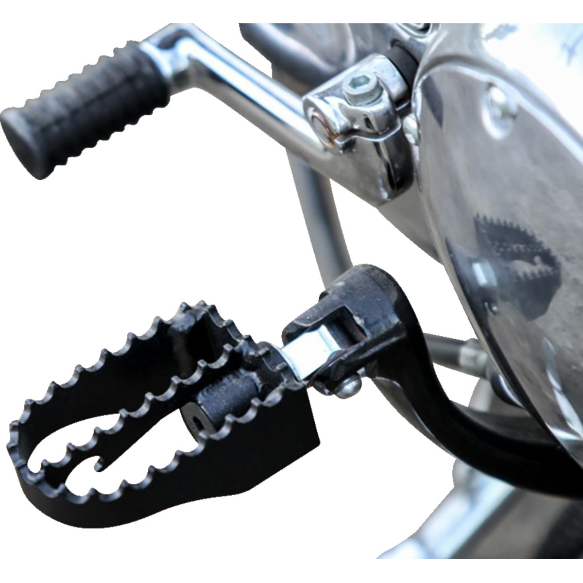 Burly Brand #B13-1009B - MX Foot Pegs - Driver/Passenger - Black