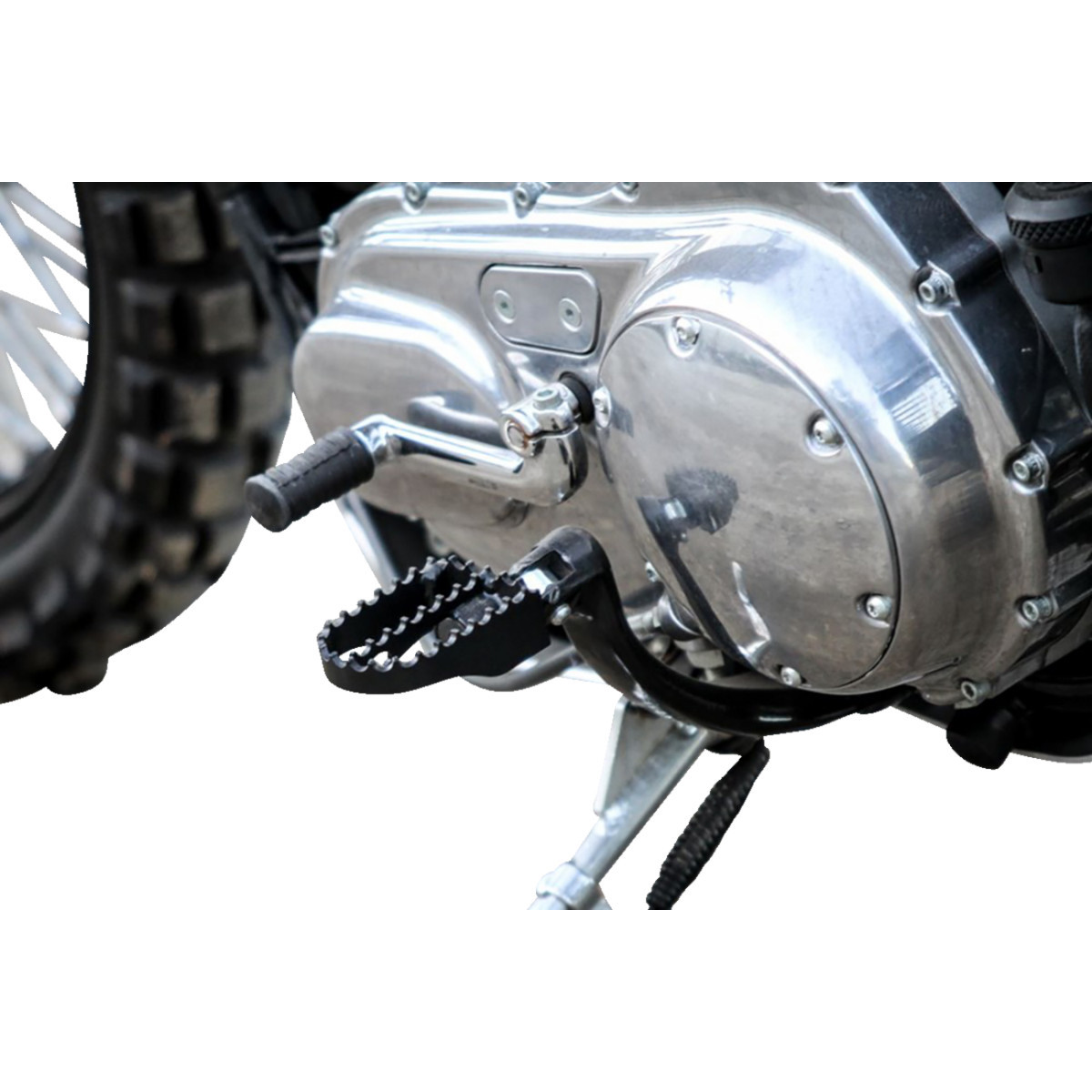 Burly Brand #B13-1009B - MX Foot Pegs - Driver/Passenger - Black